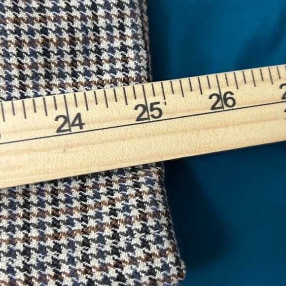 Sea New York Houndstooth Wide Leg Cuffed Cropped Trouser Pants Wool Blend - Picture 13 of 14